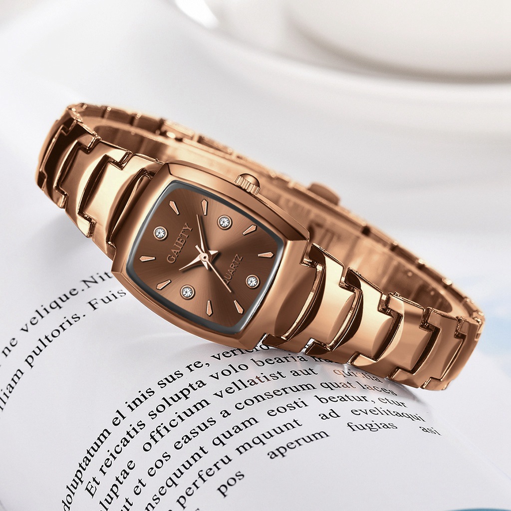 Elegant Solid Color Folding Buckle Quartz Women's Watches display picture 3