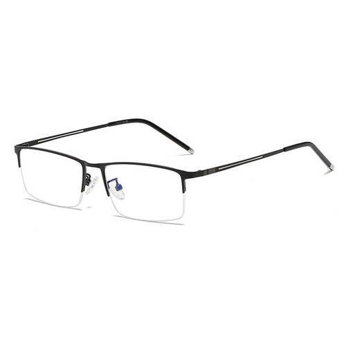 Ultra-light square frame myopia glasses frame men's anti-blue light half-frame business flat mirror Danyang glasses frame wholesale 990070