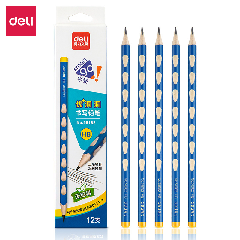 デリ小学生無毒穴鉛筆幼稚園 1 年生 hb 太いロッド 2b 穴ペン三角ロッド卸売|undefined