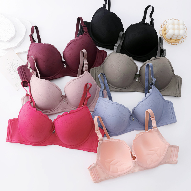 Factory in stock plus size bra women's thin shaping Cup with steel ring push up top support women's underwear anti-sagging bra