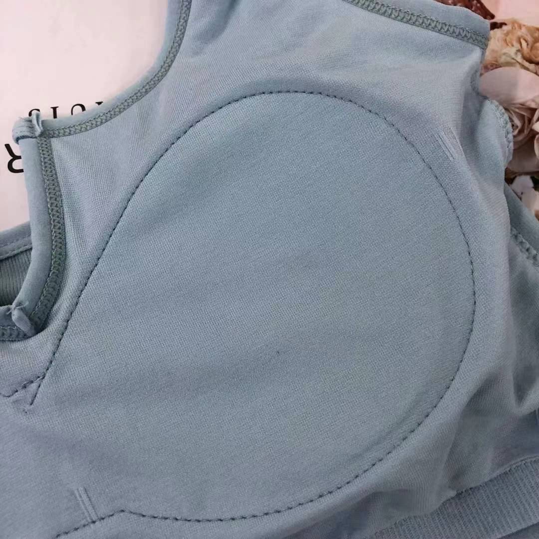 Nueva taza fija sin costuras de alta calidad, chaleco de dama sin anillo de acero, bra de yoga, ropa interior deportiva, mujer al por mayor