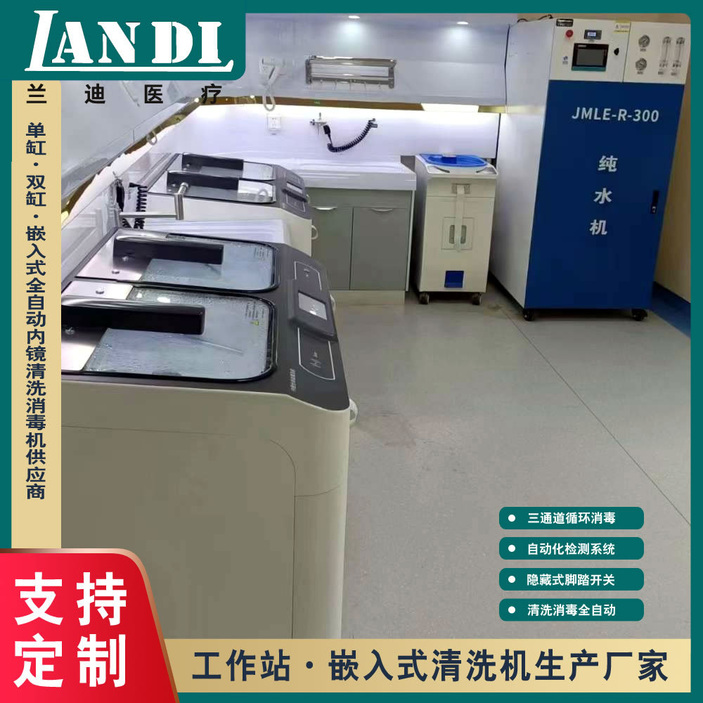 单双缸嵌入式全自动内镜清洗机  江苏兰迪厂家供应