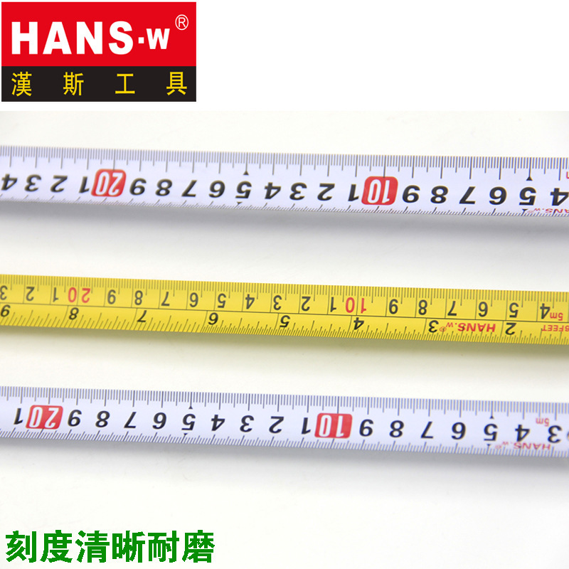 Directo de fábrica herramienta Hans cinta de acero inoxidable cinta métrica decoración herramienta de medición 3 M caja regla
