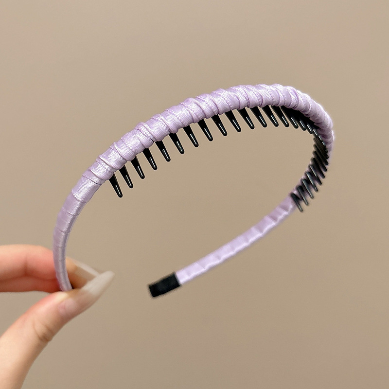 Diámetro flash Louis princesa de París, banda de cabello para la mujer no estrangulada, banda de cabello para lavar la cara, cabeza de cabeza alta con dientes antideslizantes, toque de cabello para el cabello