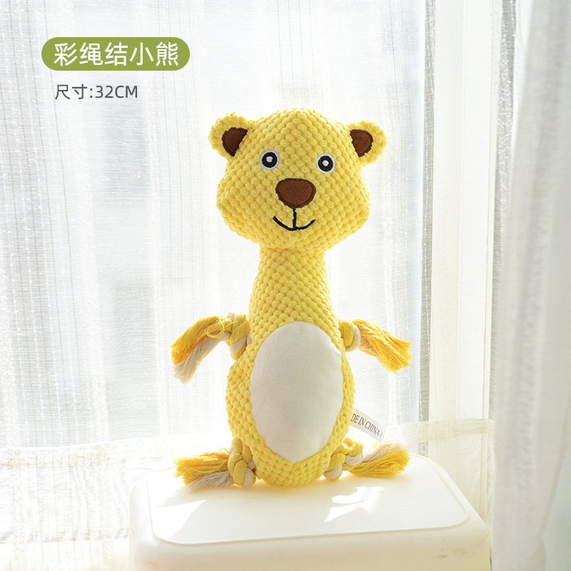 Corgi Golden Retriever lindo dinosaurio suministros para mascotas interactivo alivio tapado Juguete de perro transfronterizo sonido de felpa molar resistente a los mordiscos