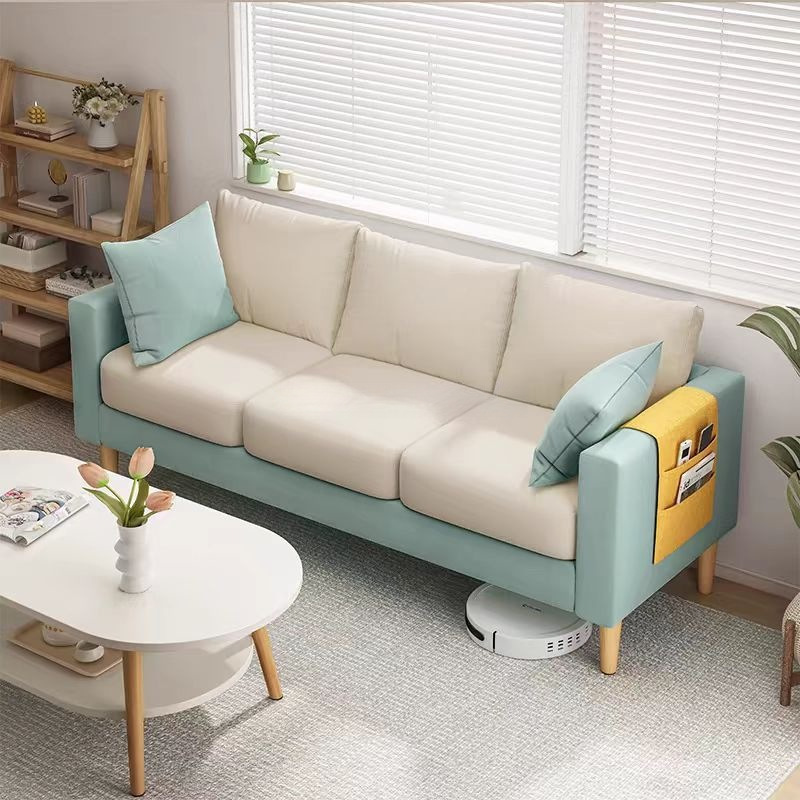 Fabric Sofa for Living Room, Small Apartment Rental, Simple Modern Rental House, Simple Clothing Store Apartment Small Sofa