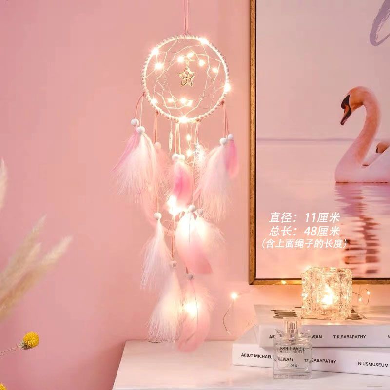 El departamento de Indiana Dreamcatcher, dormitorio, campana de viento colgante, corazón de niña, regalo de cumpleaños para chicas.