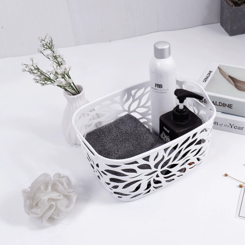 Plastic storage basket for bedroom, table storage box