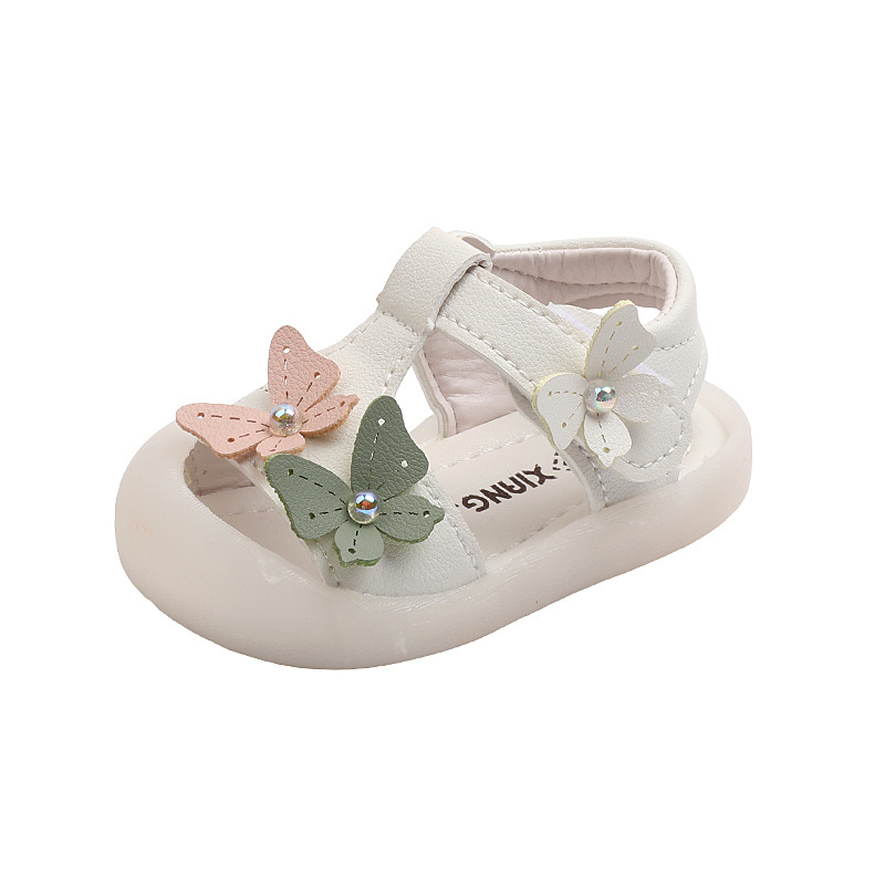 Sandali per bambine estive, suole morbide, berretti anti-calcio, scarpe per bambini di 1-2 anni, scarpette da principessa per giovani_voghion.com