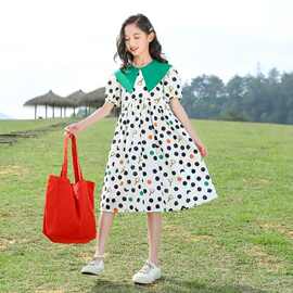 女童夏装连衣裙夏季儿童公主裙子洋气时髦2026新款韩版大童装女孩