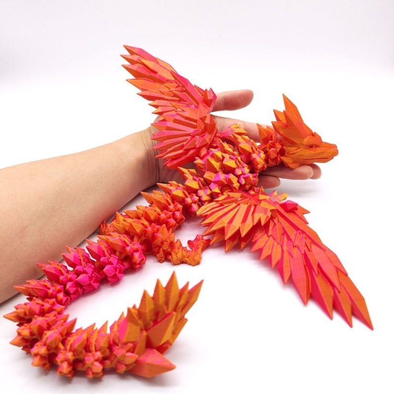 3D プリントモデルクリスタルフライングドラゴン装飾中国のドラゴン工芸品装飾品ギフト子供のおもちゃさまざまなスタイル|undefined