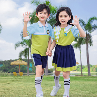 Kindergarten garden clothes summer sports meeting suit primary school uniform children's class uniform graduation photo British college fashion