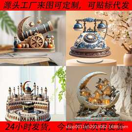 跨境新品经典亚克力卡巴模型月亮节桌面摆件卧室还可送亲朋装饰。