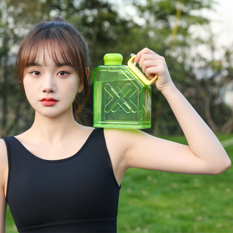 Comercio electrónico transfronterizo cuadrado fitness deportes Copa cubo taza de plástico bebida directa taza cuadrada Ya Fei Qi fábrica al por mayor