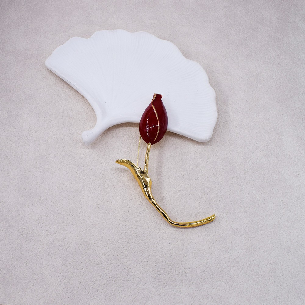 Spilla vintage a forma di bocciolo di tulipano per donna_voghion.com