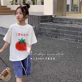 童装女童短袖t恤夏装2026新款儿童夏款中大童女孩百搭上衣夏季潮t