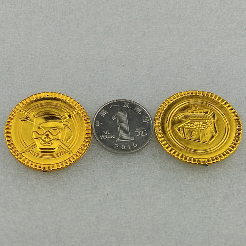 100 Pirate Gold Coins Plastic Coin Prop Children's Game Coins Party Promotion Decorations Toys Accessories