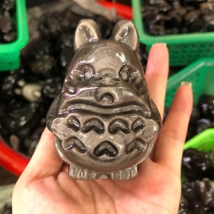 Gold obsidian ornaments silver obsidian small ornaments small ornaments can Pond manufacturers wholesale carving obsidian ornaments can Pond