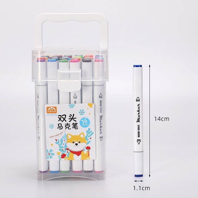 36 colores acuosos de doble cabeza lavable marca de pluma set de 24 colores pinturas de arte graffiti acuarela pluma mayorista