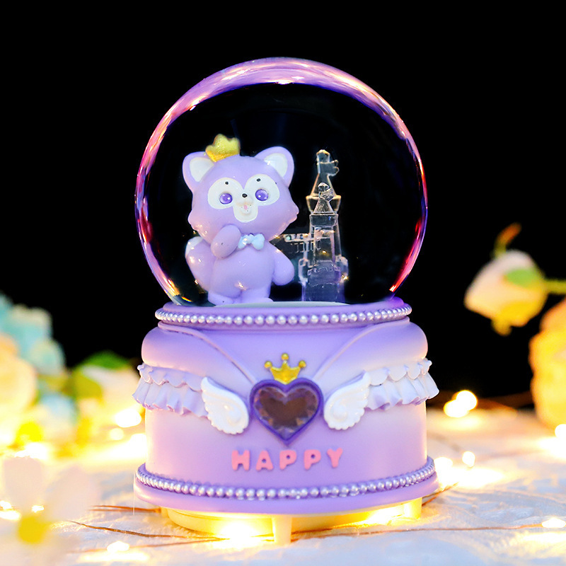 クリエイティブギフト回転トロイの木馬クリスタルボール誕生日プレゼント振り子友達ユニコーンオルゴール卸売りプレゼント|undefined