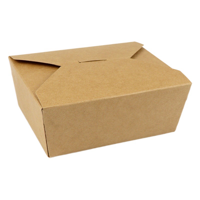 Arroz frito occidental americano frito pollo restaurante comida rápida caja de almuerzo Caja de almuerzo de papel Kraft desechable fábrica caja de embalaje para llevar