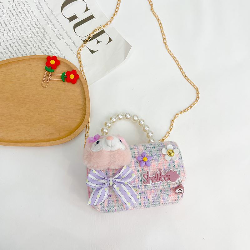 Bolso pequeño para niños Bolsa de princesa de dibujos animados Chanel estilo bolsa de mensajero niña linda bolsa de hombro niña monedero bolsa