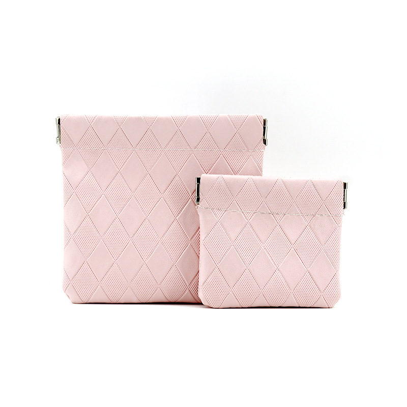 Bolsa de almacenamiento de metralla a cuadros, bolsa de maquillaje impermeable para lápices labiales, bolsa portátil para guardar tarjetas.