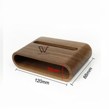 黑胡桃木榉木制手机声音放大器懒人桌面木制手机支架物理音质增强