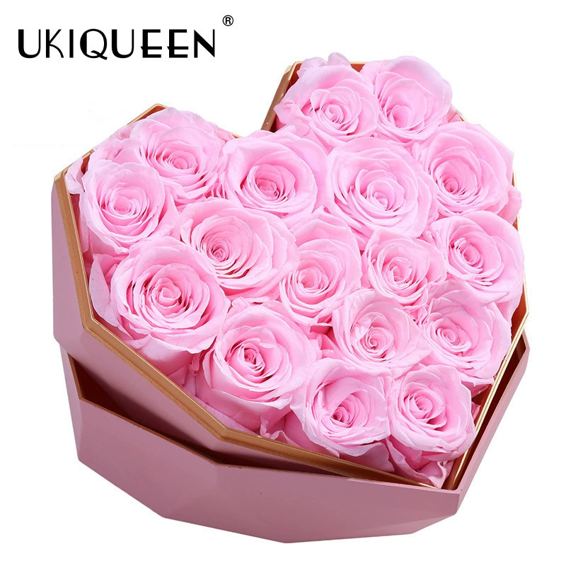 Barril de abrazo en forma de corazón, 26 rosas de amor, 38 regalos para la novia del día de la diosa.