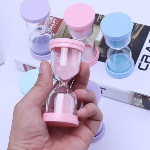 Cartoon Macaron Hourglass Timer Decorative Ornament Student Small Gift Creative Birthday Gift Timing Small Hourglass