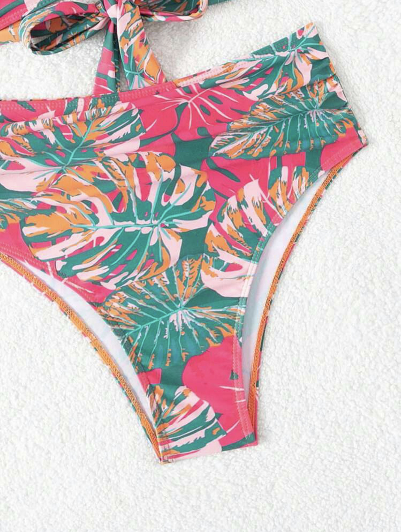 210g Weight Comfort Feel Of Sensation Mid Waist Panties Waist Bralette Bra Category Polyester Fabric Type 2 Pieces Set Quantity Swimming Pool, Beach Occasion Ditsy Floral Pattern Women's Gender Women's Ditsy Floral 2 Pieces Set Bikinis Swimwear 10