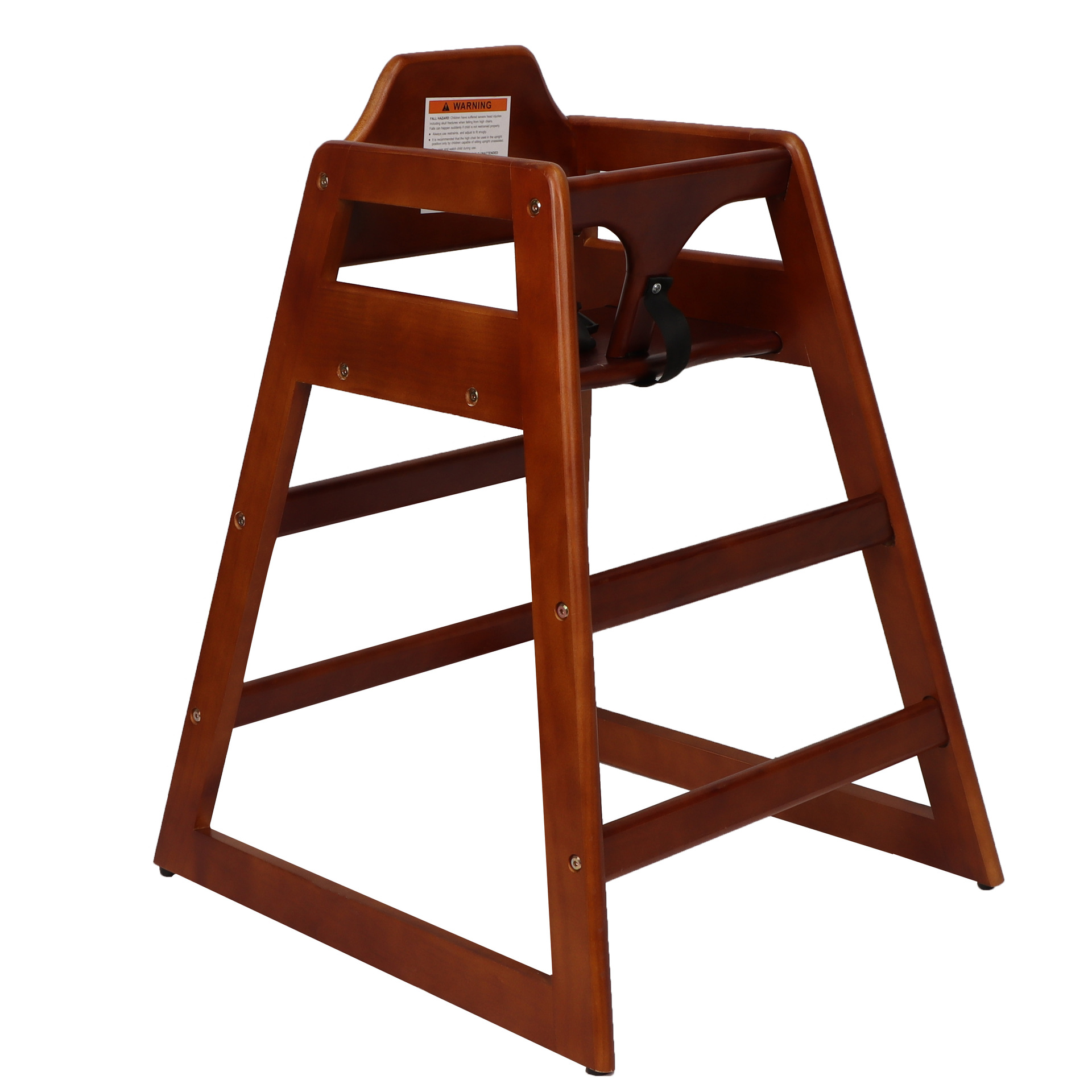 Silla de comedor infantil de madera maciza reforzada color tronco bebé apilable mesa de comedor de bebés restaurante hotel BB taburete