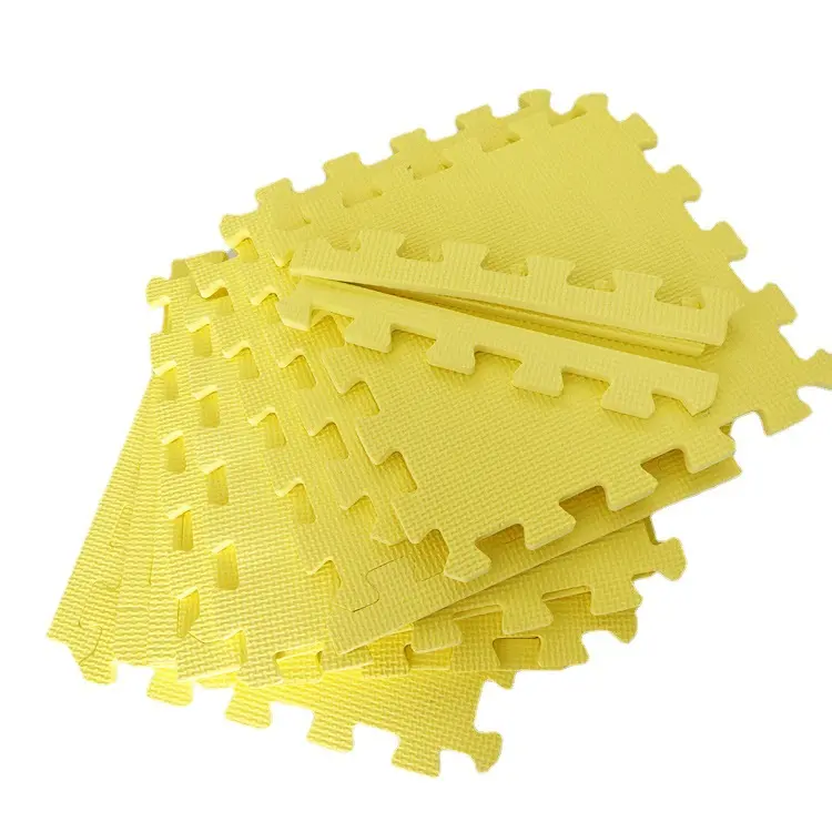 工厂批发嫩黄色婴儿家用EVA防摔防潮减震泡沫拼接地垫榻榻米垫