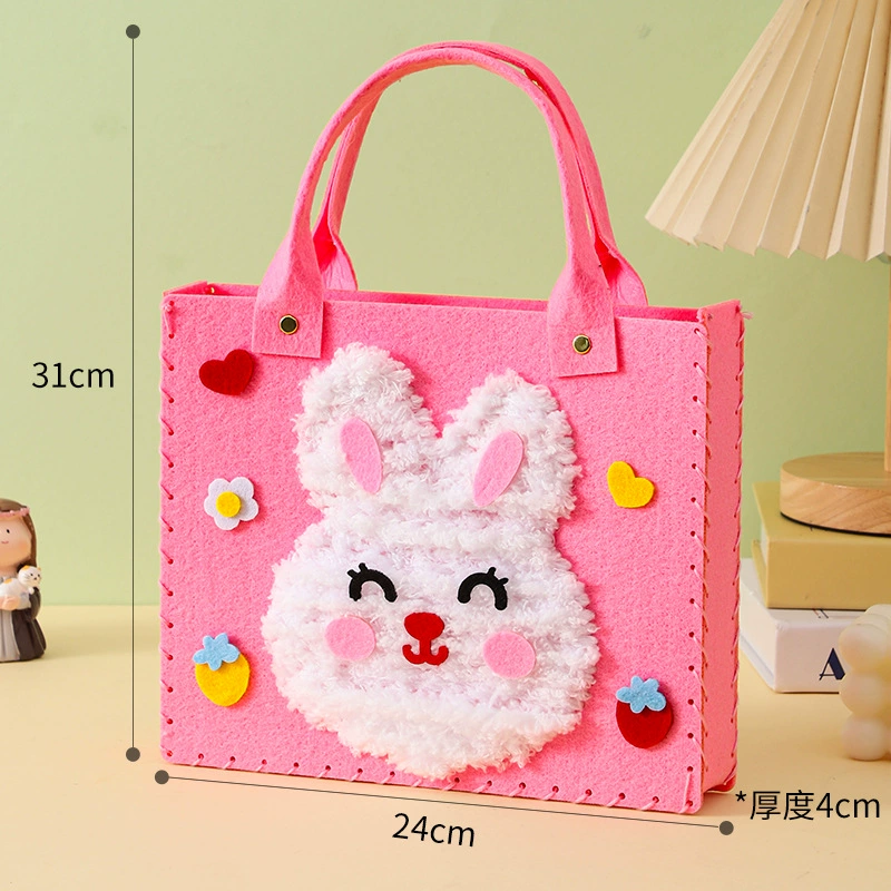 Fleece shoulder bag for kindergarten, toy, DIY