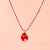 Fashionable children's three dimensional accessory heart shaped, ceramics, changeable pendant, necklace