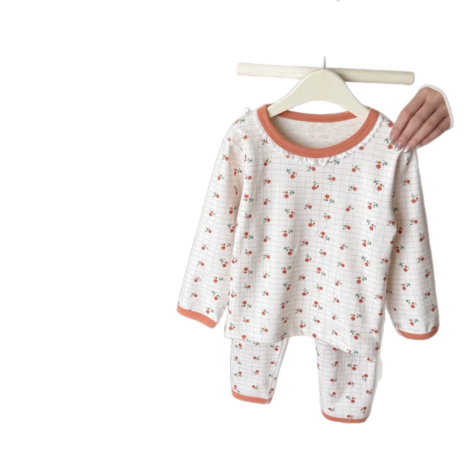 Niños otoño invierno calentamiento chaqueta de otoño para niños pantalones de otoño set niñas lindas ropa interior de base de dibujos animados pijamas de bebé