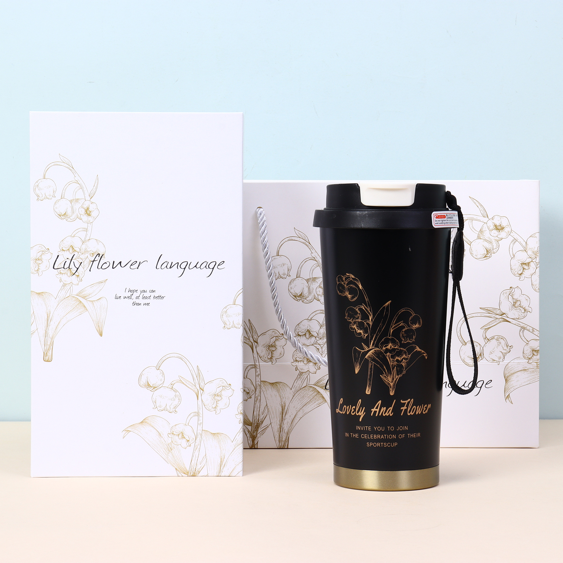 Edelstahl Thermobecher Maiglöckchen Design Für Damen_voghion.com
