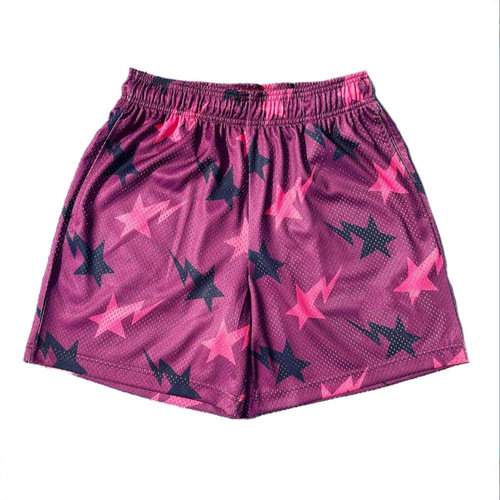 American men's 3D basketball shorts summer new sports fitness running basketball quarter shorts beach men's shorts