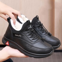 2023男冬季新款棉鞋中老年加絨保暖加厚軟底防滑老人健步鞋雪地靴