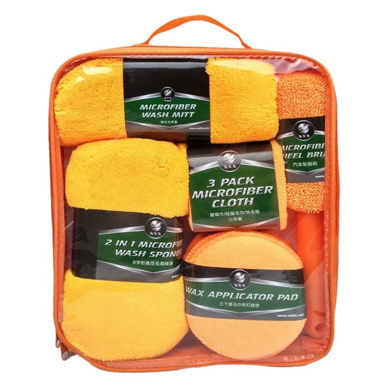 Салфетка для чистки автомойки 9 предметов костюм Автомойка принадлежности для магазина Инструменты Автомойка Полотенце Ткань Губка вощение торт колесная щетка