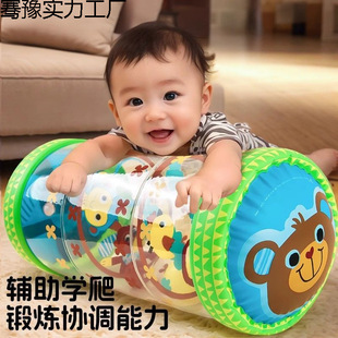 Baby Inflatable Learning Crawling Roller Bell Toy 0-1 Year Old Baby Toddler Guide 6-8 Months Educational Early Education Training