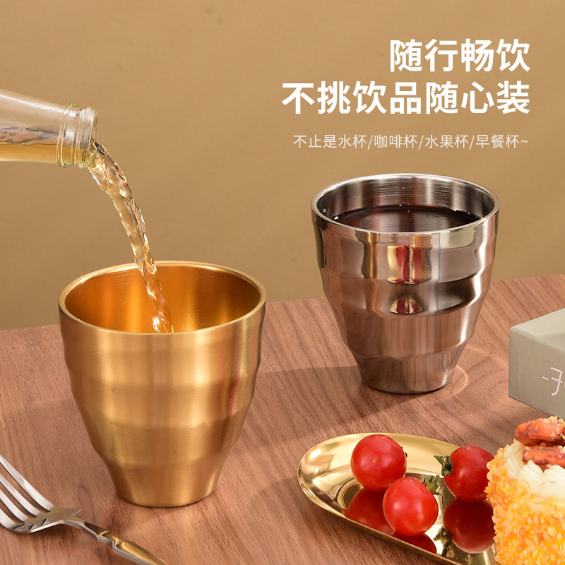304 스테인리스 물컵 가정용 야외 바비큐 맥주잔 냉음료 커피컵 한식당 컵