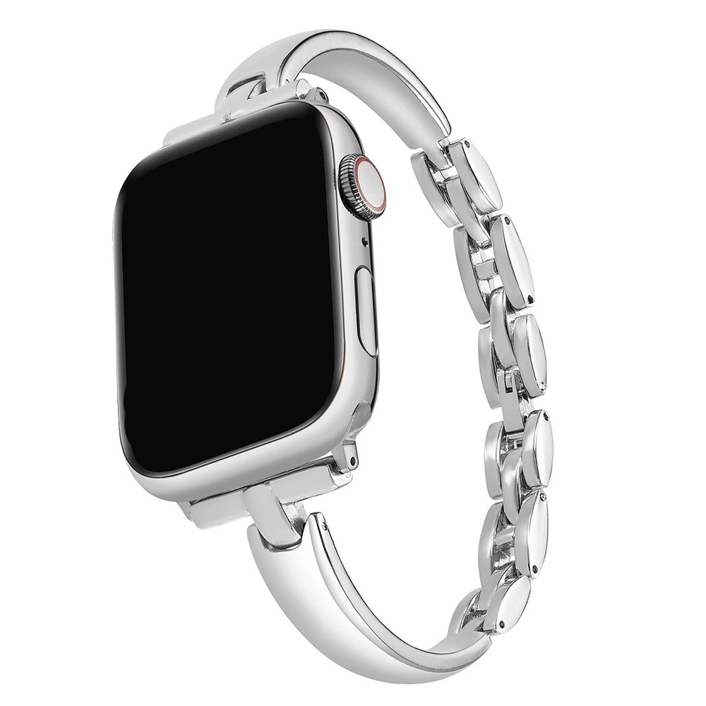 For Apple Applewatch910 Series Universal Word Chain iwatchD Word Metal Bracelet Curved Tablet Strap