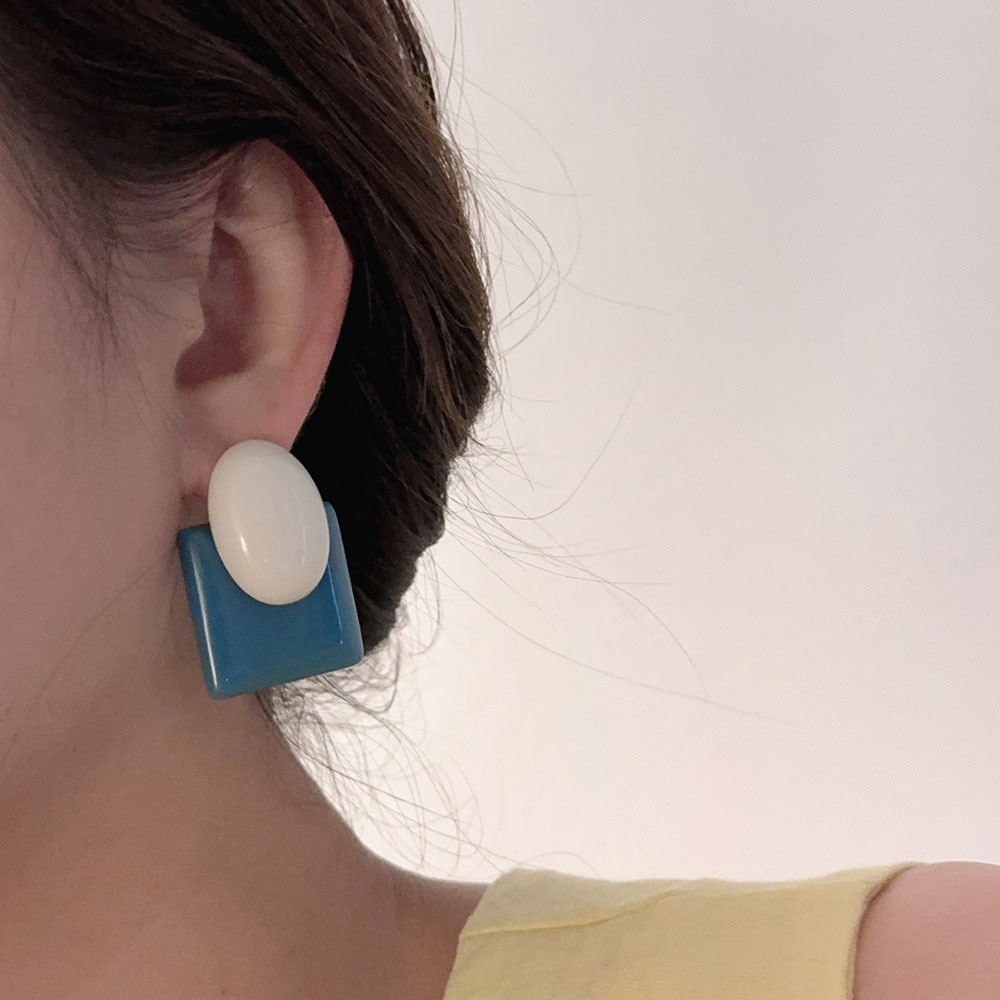 Women's Gender 1 Pair Retro Vacation Geometric Plating Acrylic Ear Studs