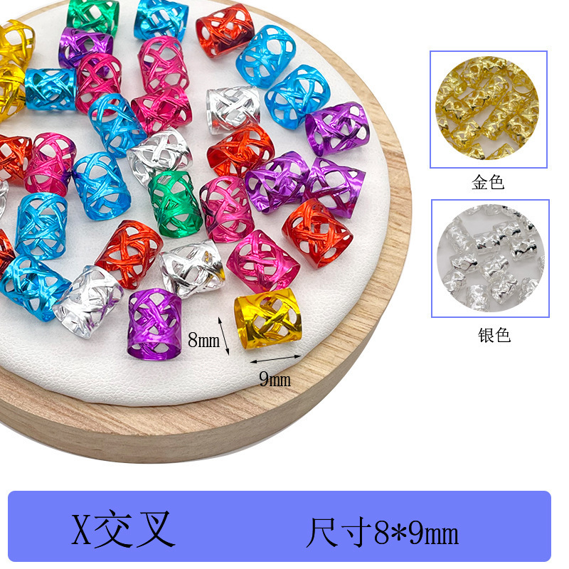 Hip hop trenzas joyas anillo perrucas africanas trenzas trenzas perrucas trenzas metal transfronterizas diy trenzas perrucas