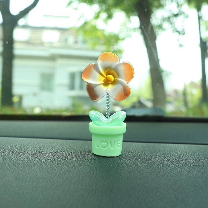 Flora creativa, huevo, adornos de automóvil, adornos de escritorio, adornos de flores lindos, adornos de resina, consola central del automóvil