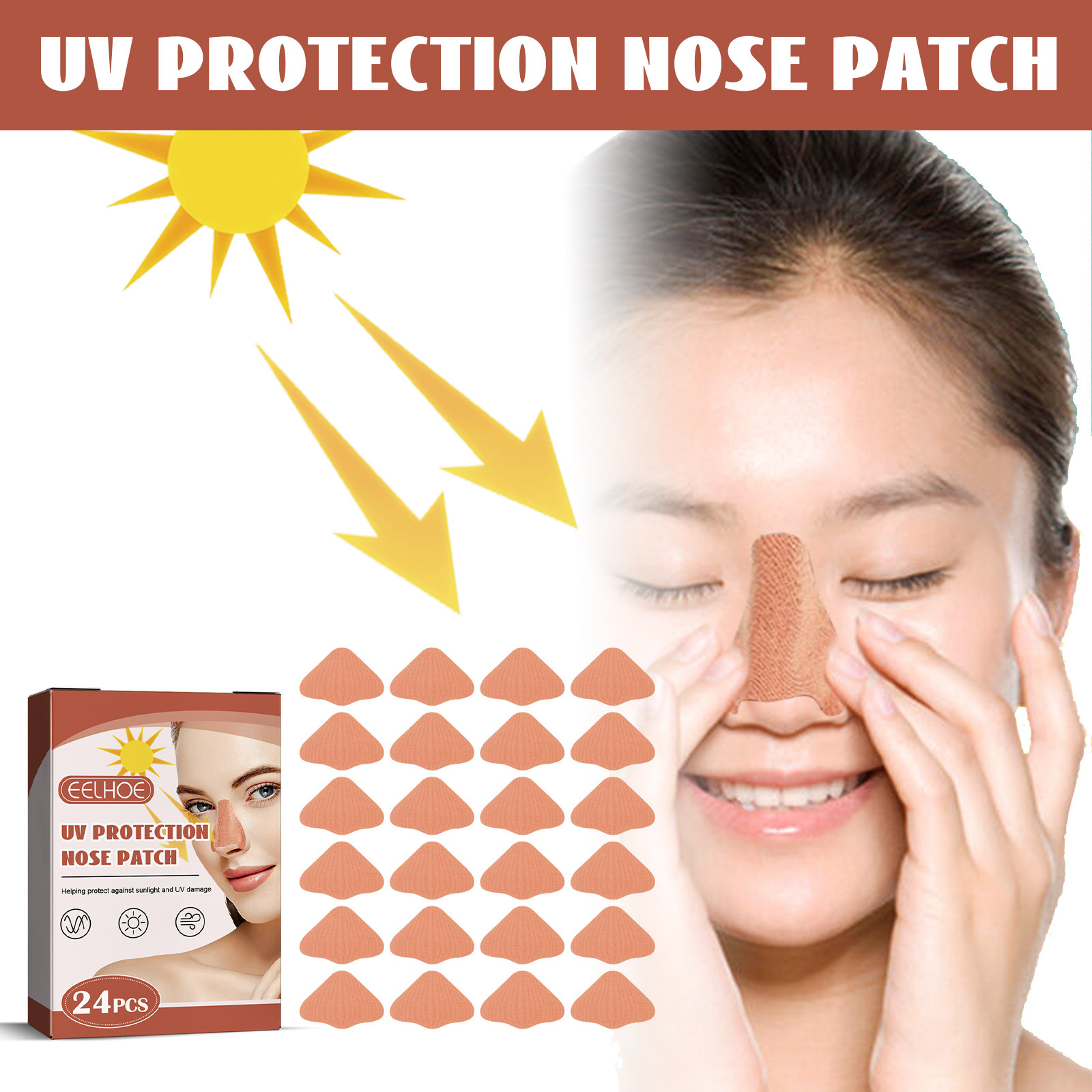 EELHOE Protective Nose Patch Summer Outdoor Breathable, Comfortable, and Refreshing Skin Protection UV Resistance_voghion.com
