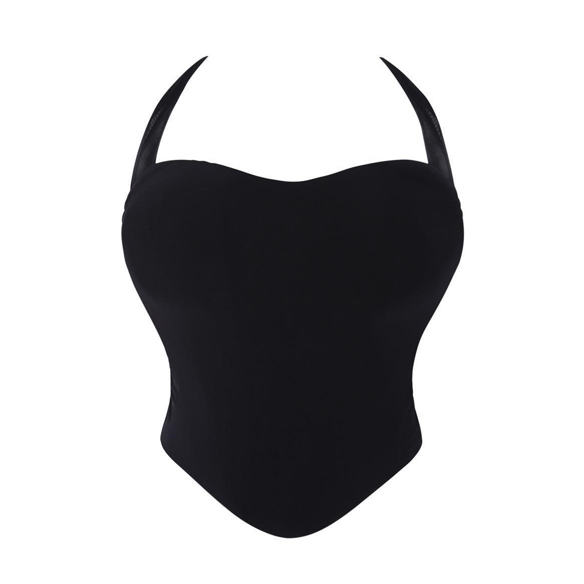 Nuevo hilo de malla transpirable doble cinturón de cuello damas para limpiar el pecho plástico chaqueta Aliexpress suministro transfronterizo al por mayor