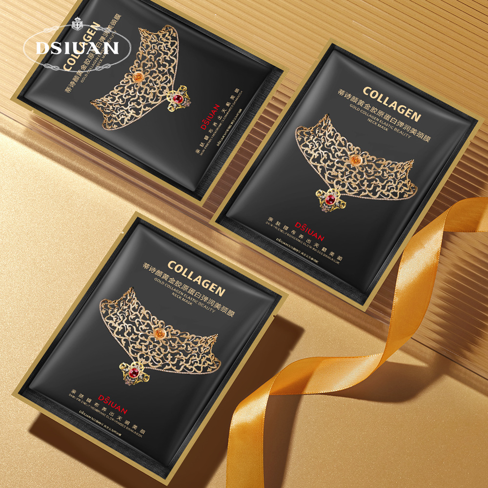 Tessyuan Gold Collagen Elastic Beauty Neck Mask Hydrating Swan Neck Fine Line Reduction Neck Patch
