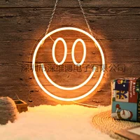 Светодиодная неоновая вывеска из акрила с улыбающимся лицом, эксклюзив Amazon, USB-питание, интерьерная подсветка